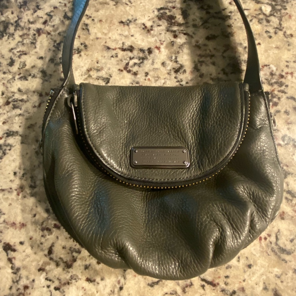 Marc by Marc Jacobs Genuine Leather Shoulder Bag Crossbody Olive / Snake Skin